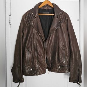 Rare brown Conroy All Saints Jacket XL Leather